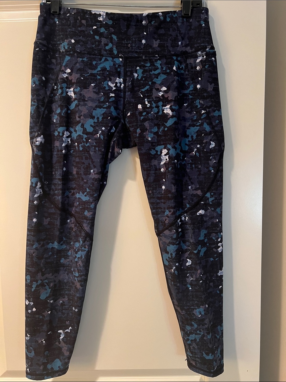 Sweaty Betty Black and Blue Camo Leggings